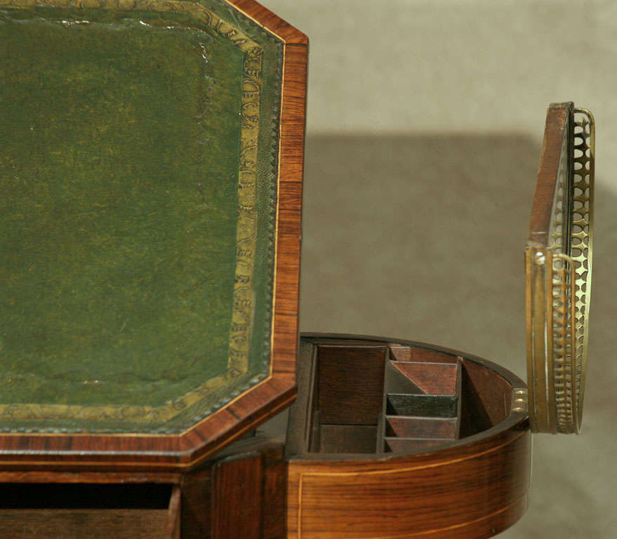 Inlaid English Regency Rosewood Writing Table, Ca. 1825 2